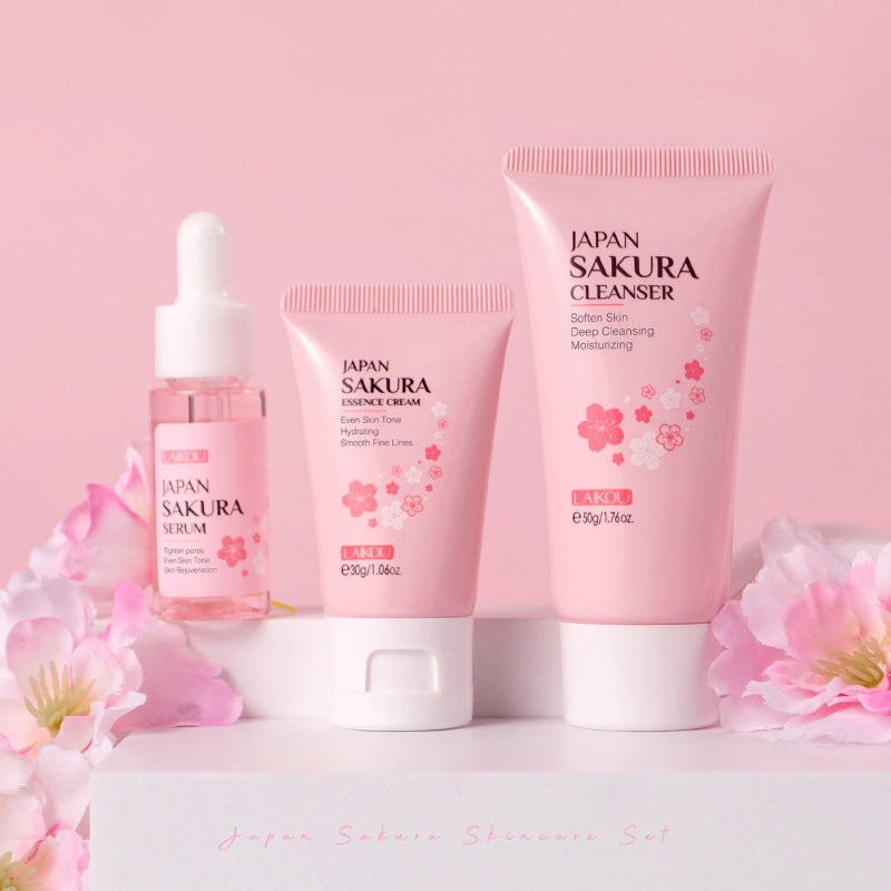 Japanese Cherry Blossom Skincare Set - 3 Pieces