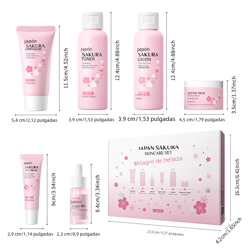 LAIKOU Cherry Blossom Skincare Set 6 Pieces