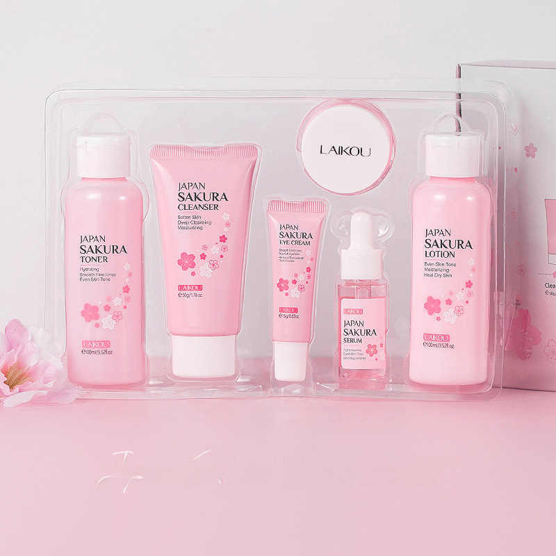 LAIKOU Cherry Blossom Skincare Set 6 Pieces