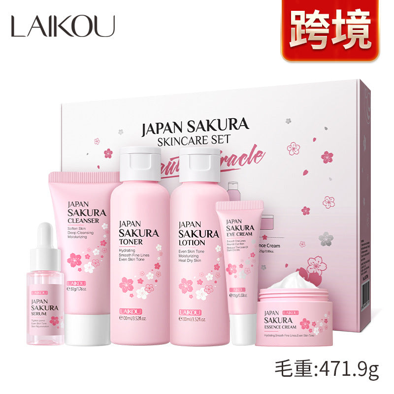 LAIKOU Cherry Blossom Skincare Set 6 Pieces