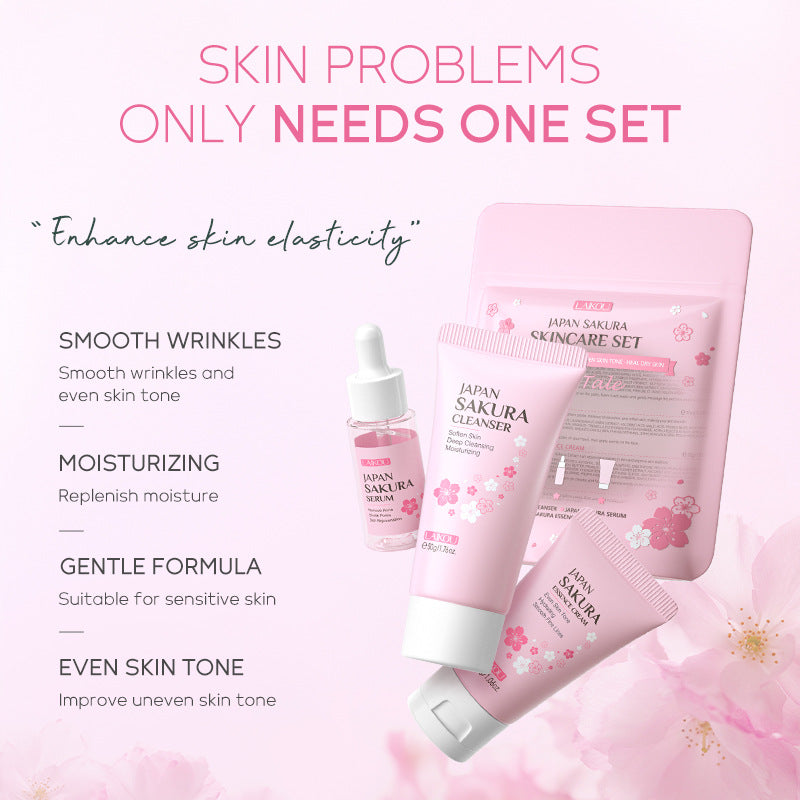 Japanese Cherry Blossom Skincare Set - 3 Pieces
